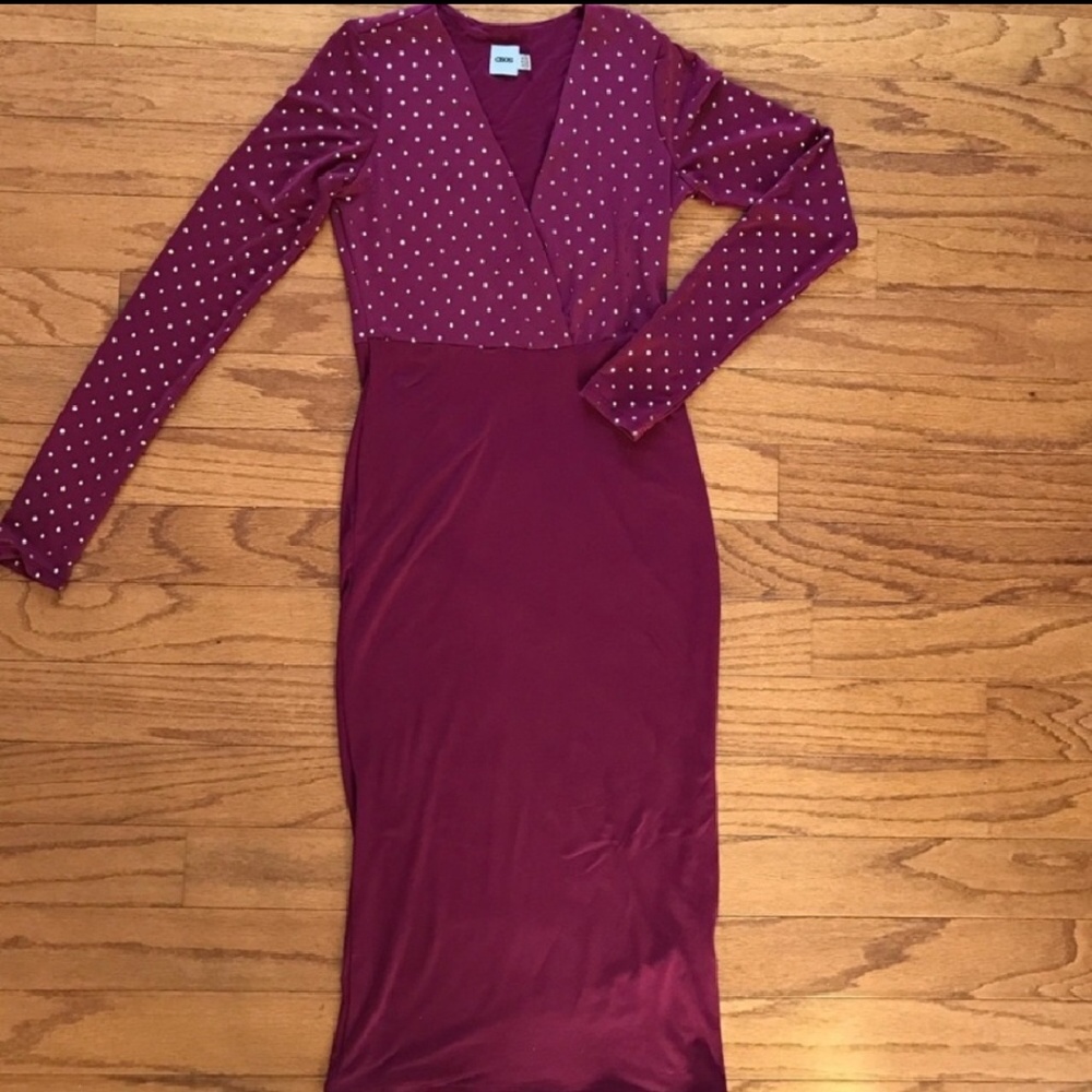 Asos Gold Studded Wiggle Dress